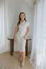 Button Up Utility Dress With Pockets - Oat