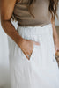 Midi Linen Skirt - Ivory