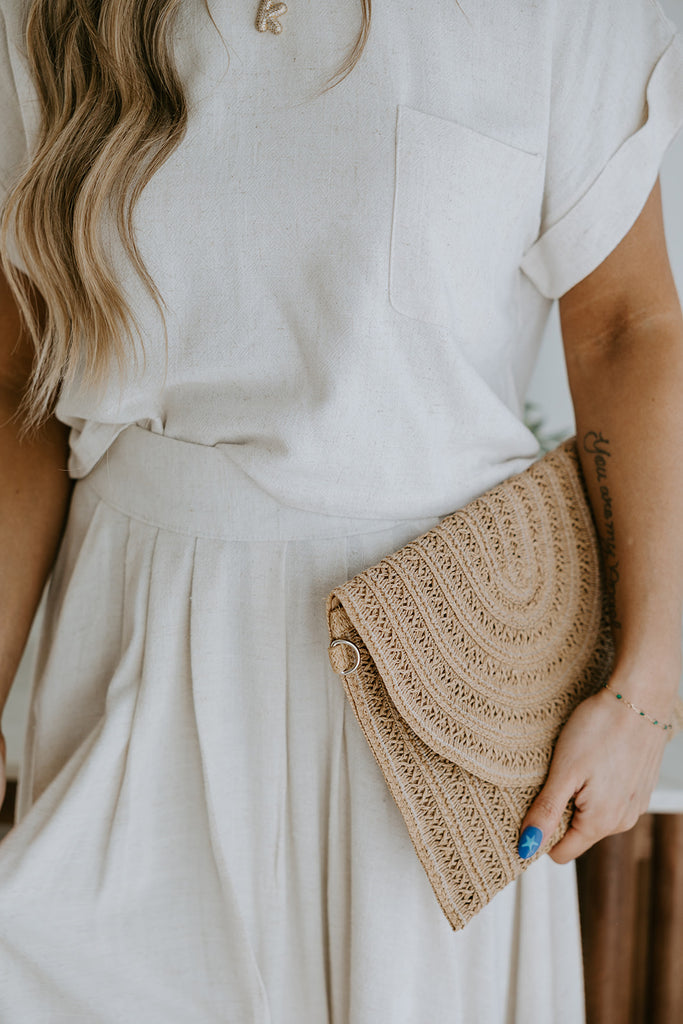 Linen Top & Skirt Set - Oat