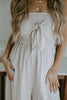 Front Twist Strapless Jumpsuit - Sand