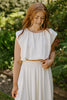 Bubble Top & Midi Skirt Set - Cream