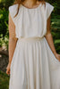 Bubble Top & Midi Skirt Set - Cream