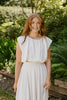 Bubble Top & Midi Skirt Set - Cream