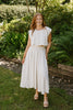 Bubble Top & Midi Skirt Set - Cream