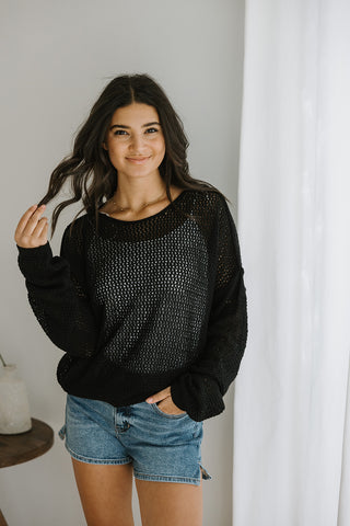 Lightweight Turtleneck Sweater - Black