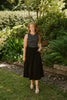 Cotton Midi Skirt - Black