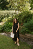 Bubble Top & Midi Skirt Set - Black