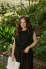 Bubble Top & Midi Skirt Set - Black