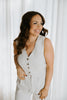Vest Top & High Waisted Pant - Beige
