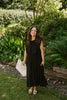 Bubble Top & Midi Skirt Set - Black