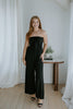 Front Twist Strapless Jumpsuit - Black