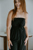 Front Twist Strapless Jumpsuit - Black