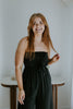 Front Twist Strapless Jumpsuit - Black