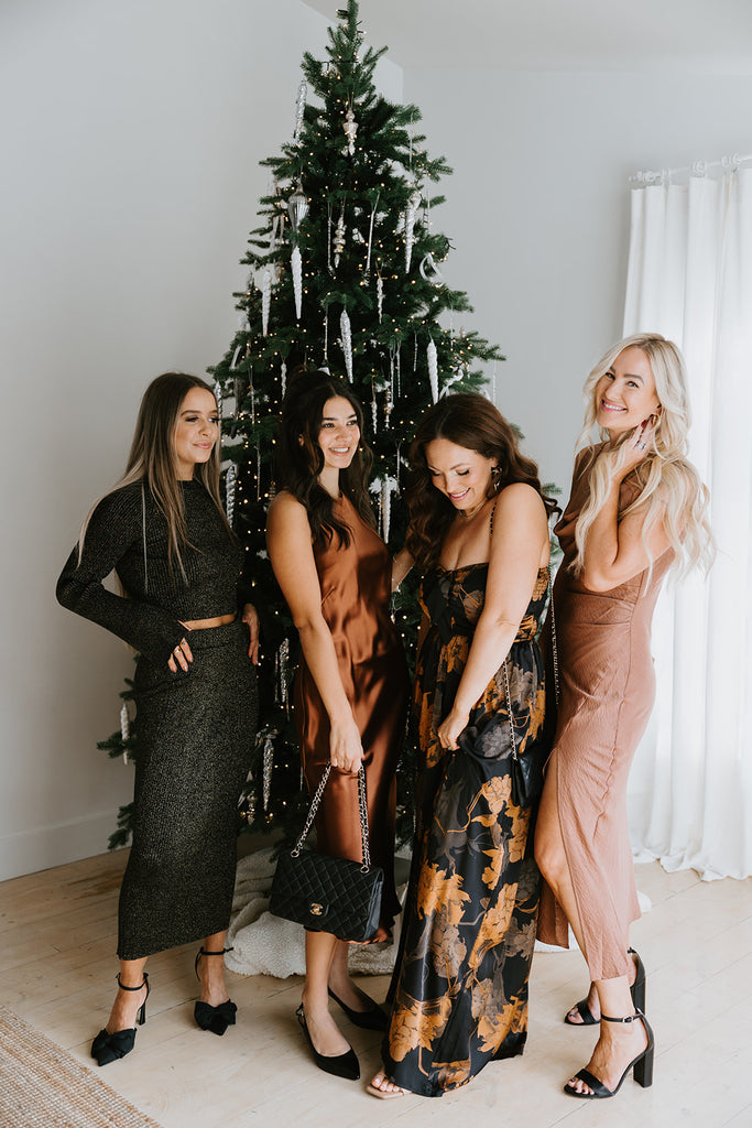Floral Print Jumpsuit - Bronze
