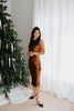 Classic Halter Midi Dress - Bronze