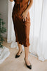 Classic Halter Midi Dress - Bronze