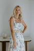 Dream Blue Linen Midi Dress with Belt