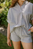 Striped Lightweight Set - Black/White