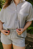 Striped Lightweight Set - Black/White