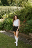 Sleeveless Button Up - White