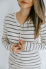 Striped Midi Sweater Dress - Oat
