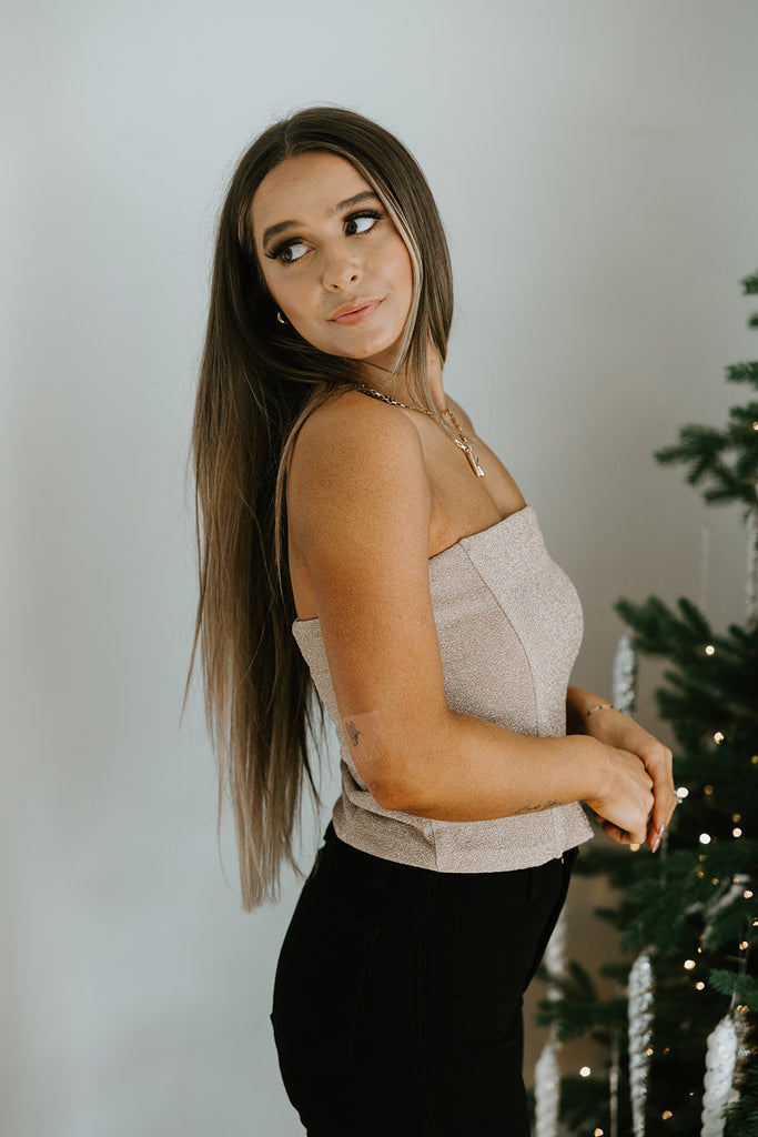 Tube Top - Sparkly - Gold
