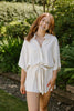 Oversized Linen Romper - Oat