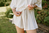 Oversized Linen Romper - Oat