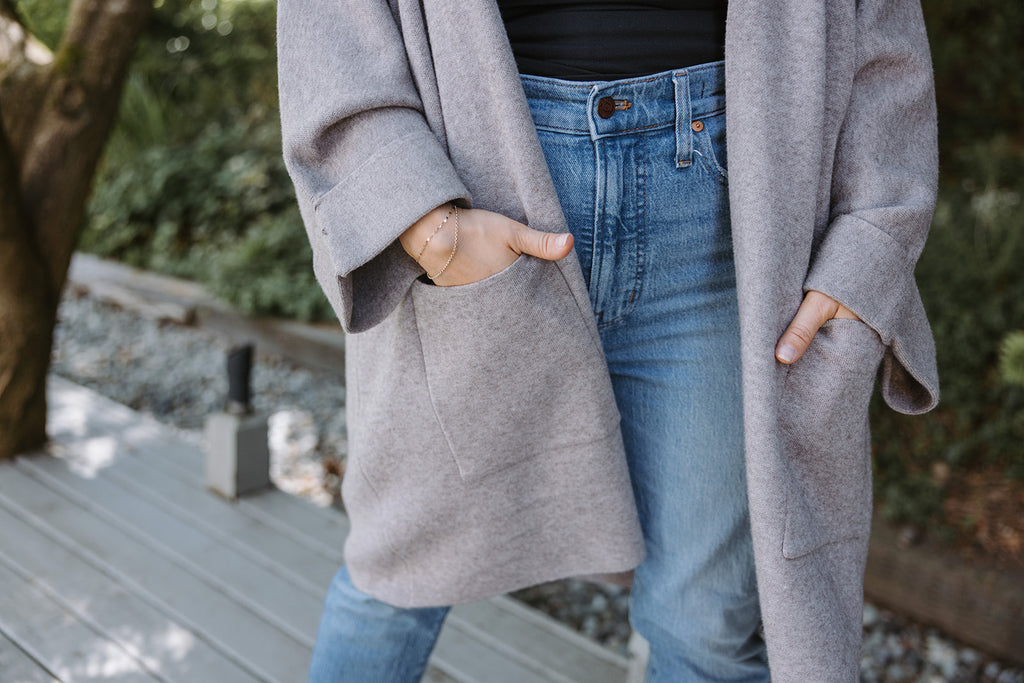 Open Cardigan With Pockets - Mocha