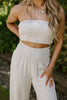 Linen Tube Top & Pant Set - Oat