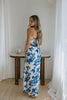 Tube Top Floral Maxi Dress - Blue