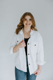 Button Up Denim Shirt/Jacket - White