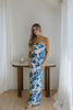 Tube Top Floral Maxi Dress - Blue