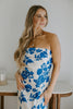 Tube Top Floral Maxi Dress - Blue
