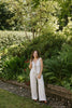 Pinstripe Front Tie Shirt Vest Set