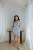 Striped Sweatshirt Dress - Blue