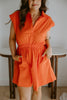 Poplin Dress - Tomato