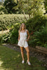 Faux-Set Button Up Vest Romper - Oat