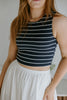 Striped Tank - Navy/White