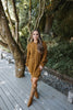 Cable Knit Sweater Dress - Cognac