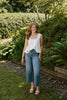 Flowy Linen Tank - White