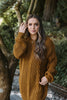 Cable Knit Sweater Dress - Cognac