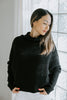 Slouch Neck Dolman Sweater - Black