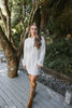 Cable Knit Sweater Dress - Cream