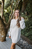Cable Knit Sweater Dress - Cream