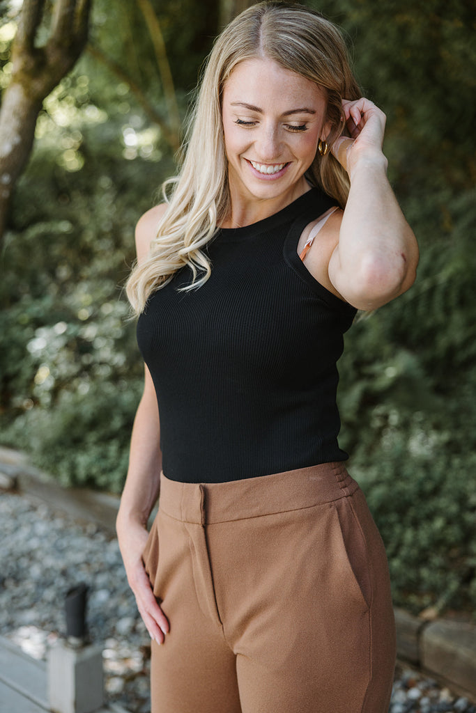 Wide Leg Dress Pant - Camel