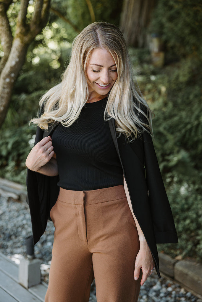Wide Leg Dress Pant - Camel