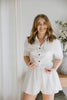 Romper Button Up - White