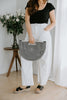 Woven Stripe Clutch - Black/Natural