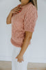 Short Sleeve Sweater - Pink
